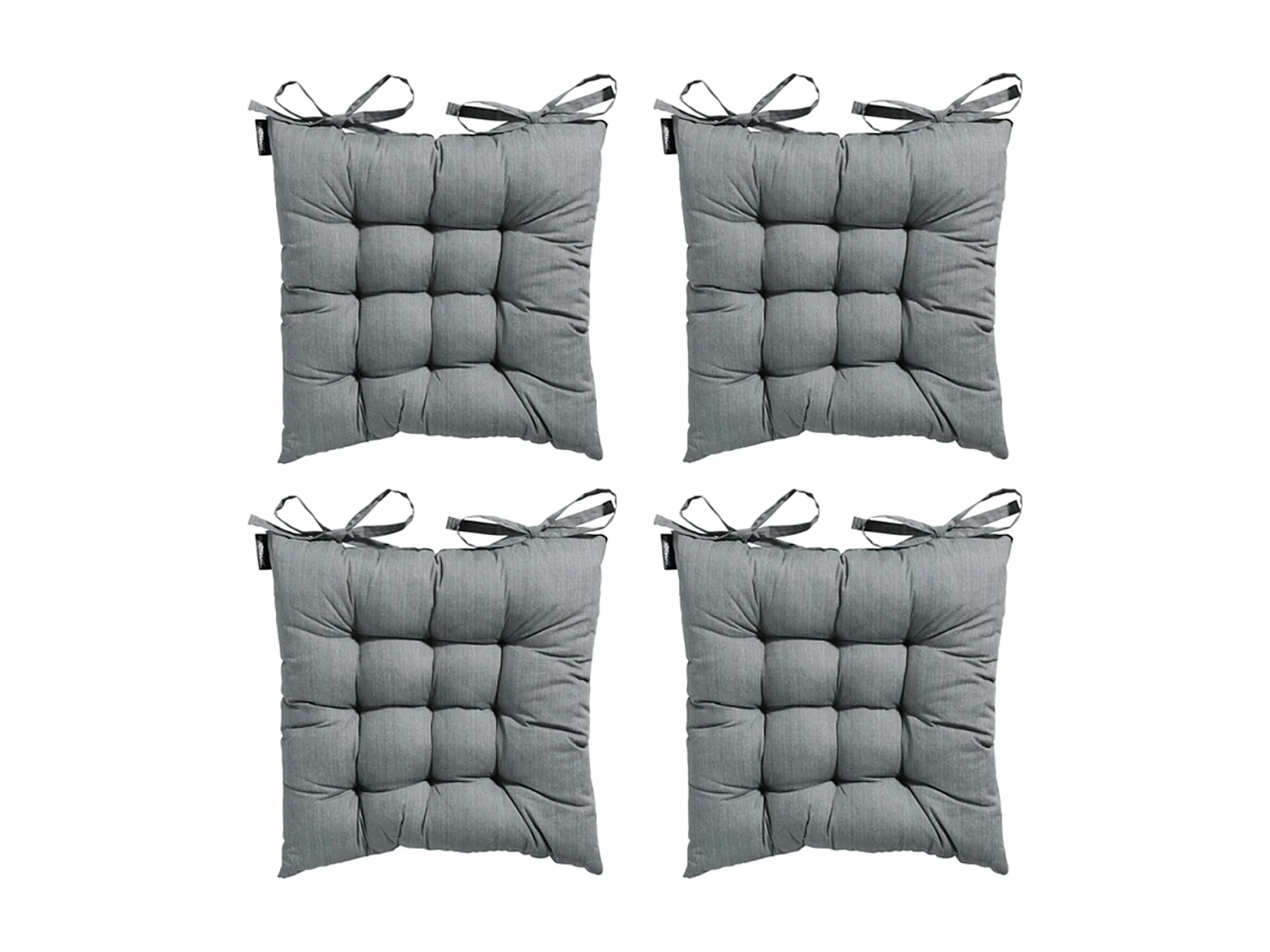 Zitkussen Toscane Basic grey - Ca. 46x46 cm - Set van 4