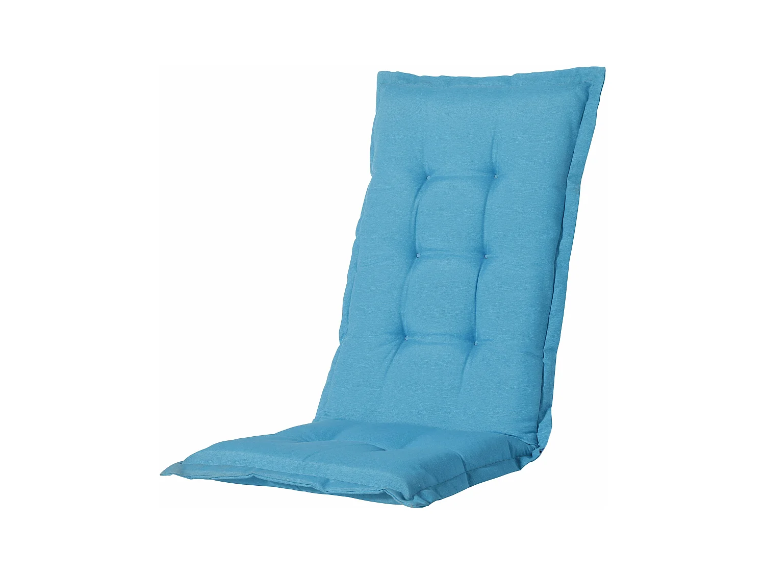 Coussin de chaise de jardin dossier haut Panama aqua - Environ 123 x 50 cm - Lot de 4
