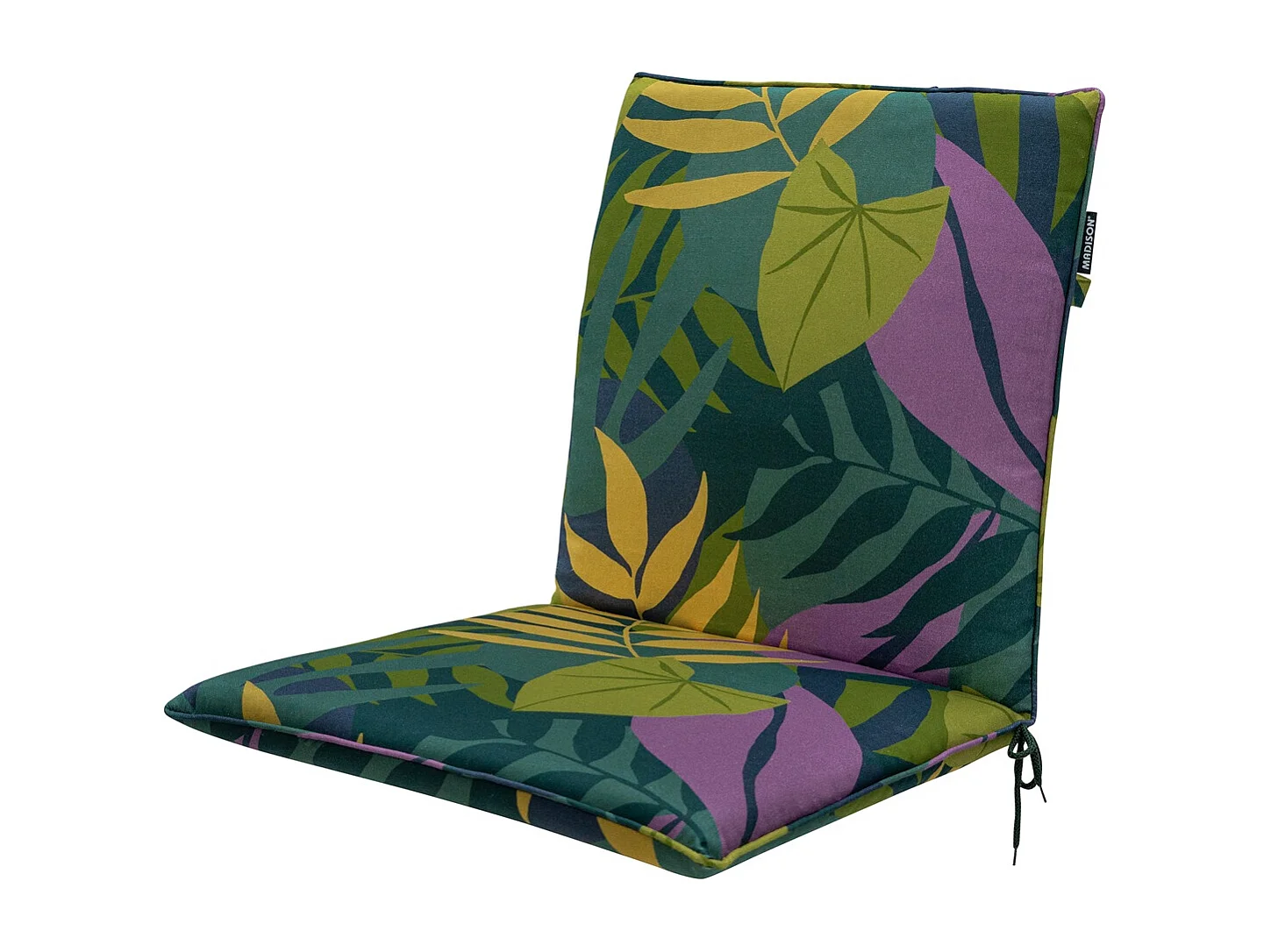 Coussin de chaise empilable Iven vert - Environ 97 x 49 cm - Lot de 4