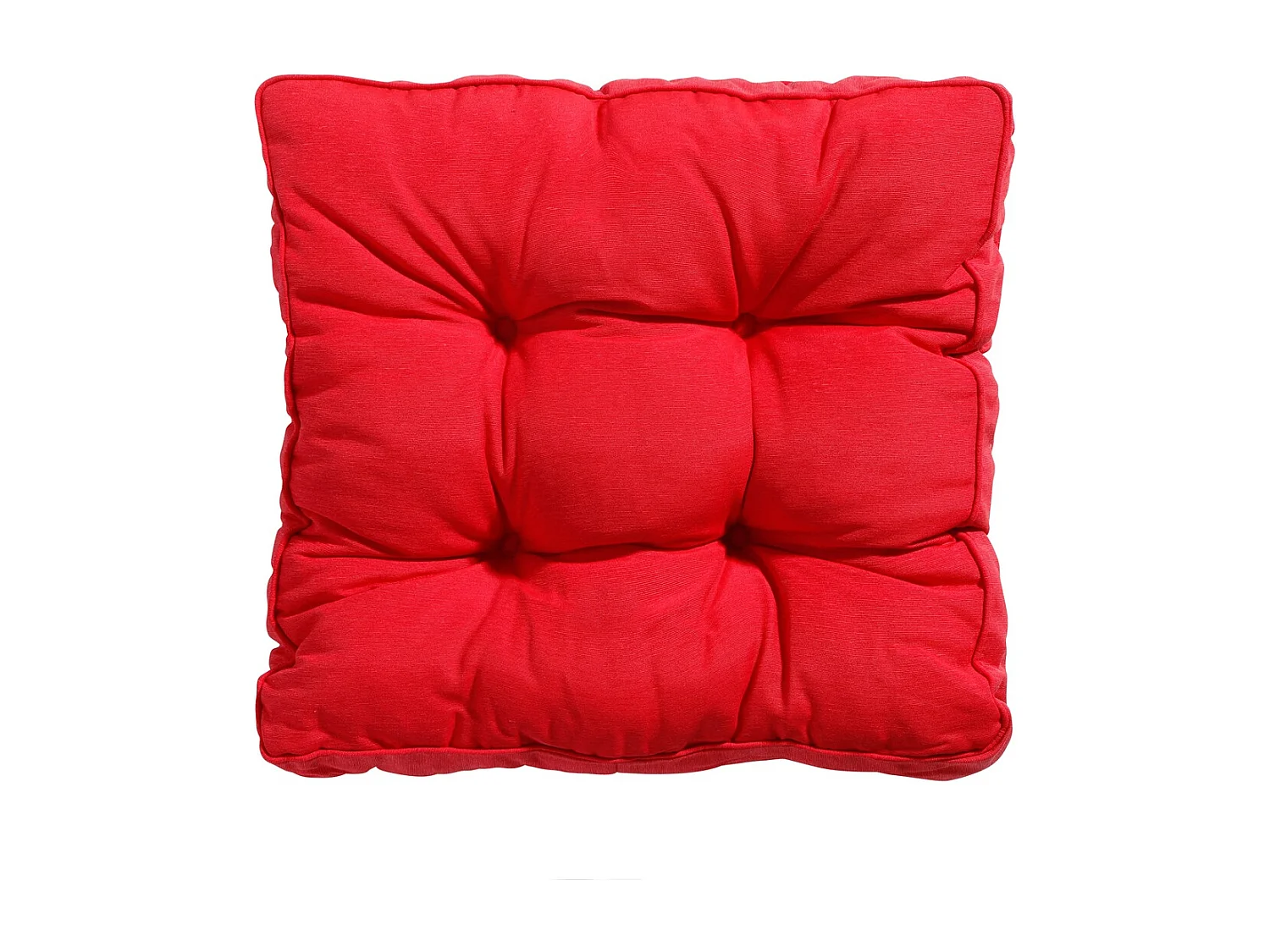 Coussin d'assise Florance Panama rouge - Env. 47x47 cm - Lot de 4
