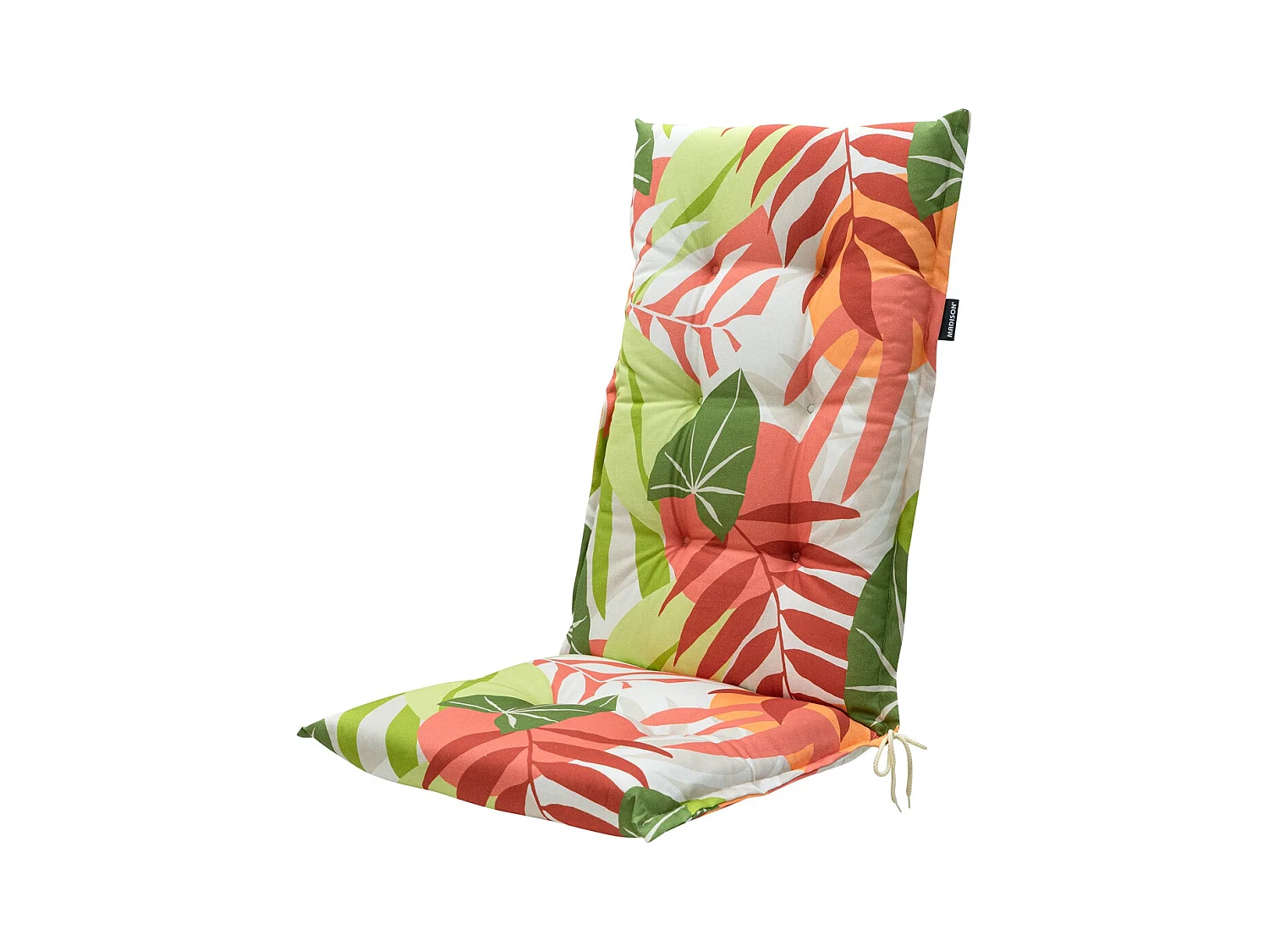 Coussin de chaise de jardin à dossier haut Iven terra - Environ 123 x 50 cm - Lot de 4