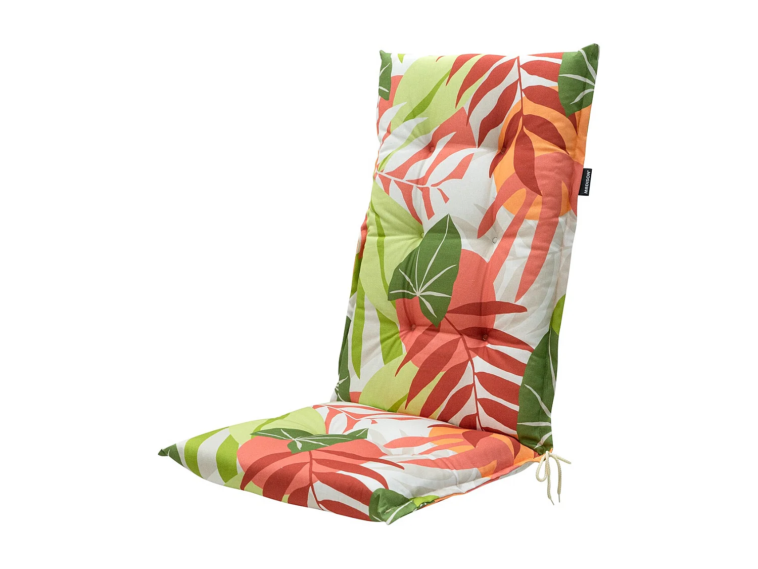 Coussin de chaise de jardin à dossier haut Iven terra - Environ 123 x 50 cm - Lot de 4