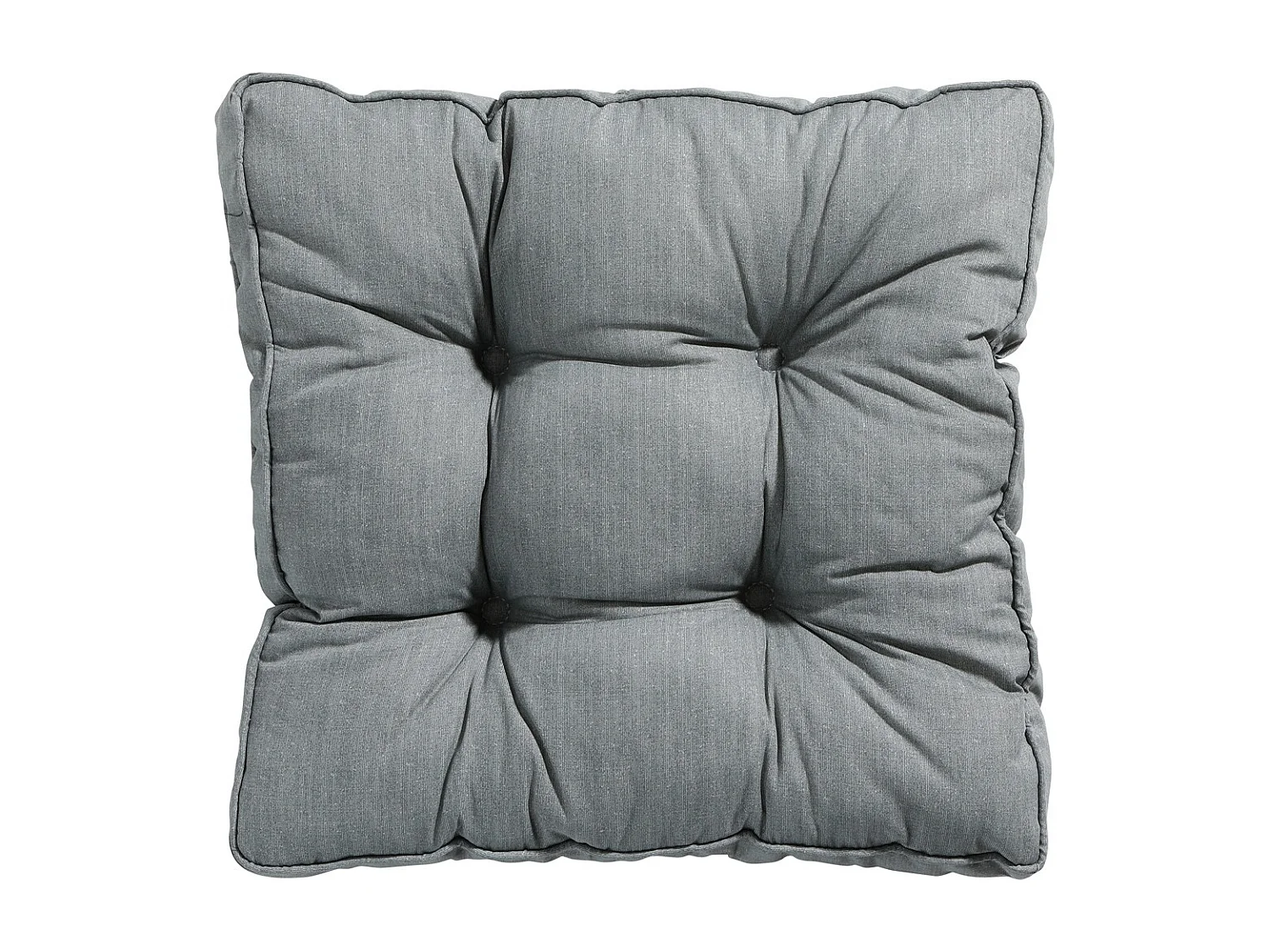 Coussin d'assise Florance Basic gris - Environ 47 x 47 cm - Lot de 4