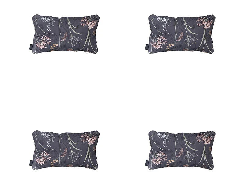 Sierkussen Donna grey canvas eco+ - Ca. 30x50 cm - Set van 4