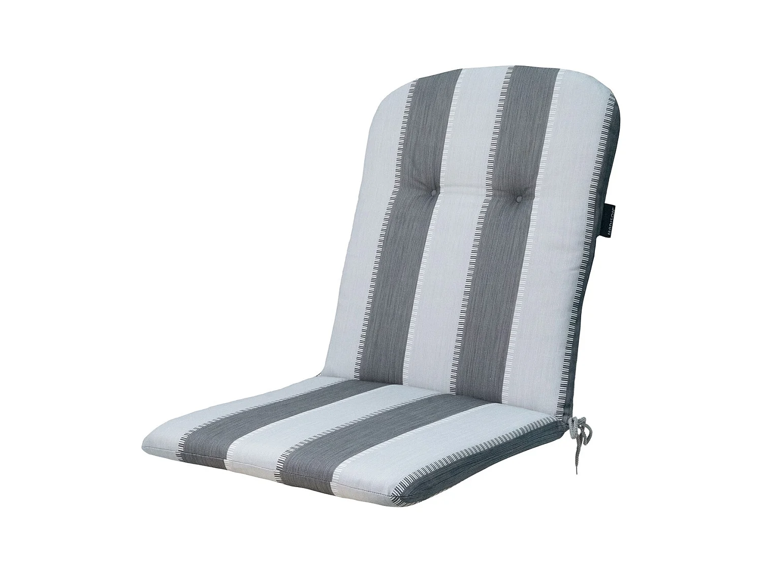 Coussin de siège baquet haut dossier Banda gris - Environ 96 x 45 cm - Lot de 4