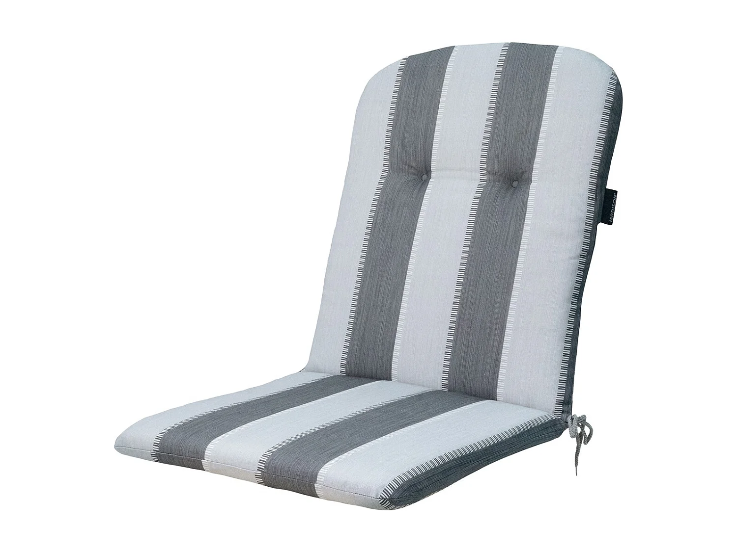 Coussin de siège baquet haut dossier Banda gris - Environ 96 x 45 cm - Lot de 4