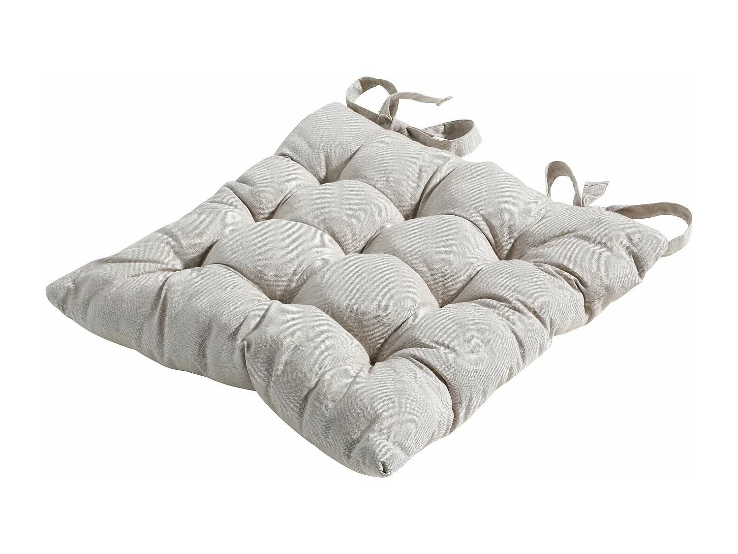 Coussin d'assise Toscane Panama lin - Environ 46x46 cm - Lot de 4