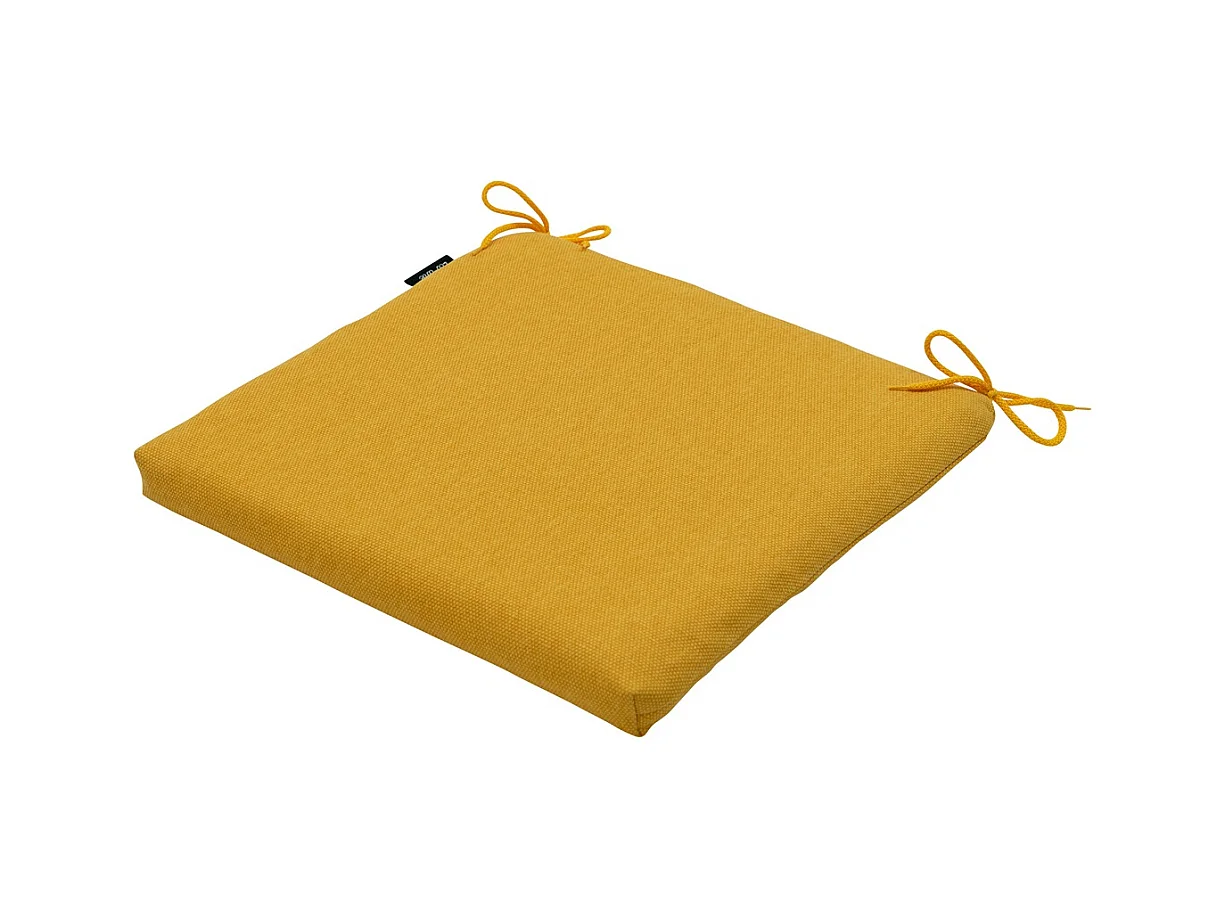 Coussin d'assise en toile dorée éco+ - Environ 40 x 40 cm - Lot de 4