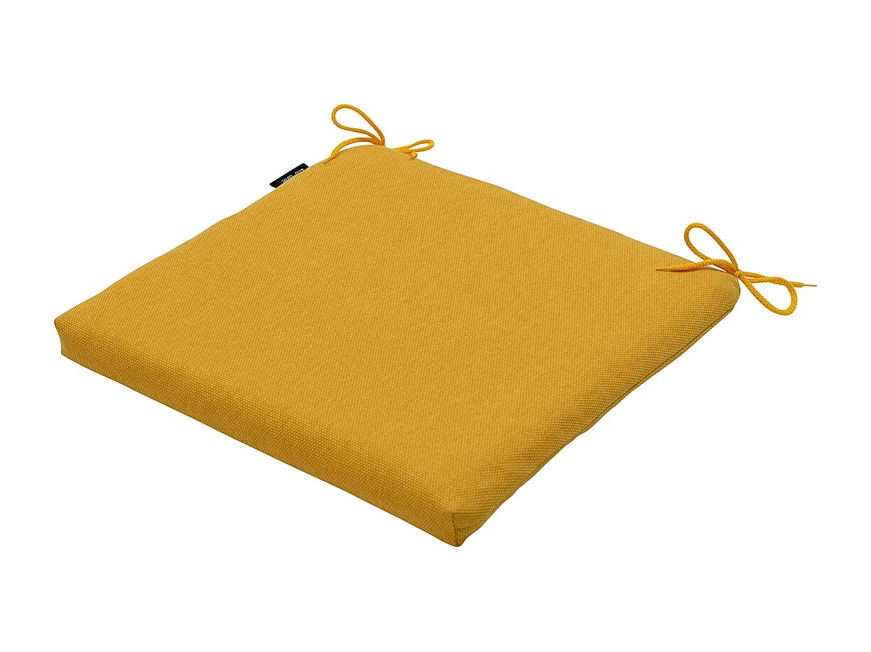 Coussin d'assise en toile dorée éco+ - Environ 40 x 40 cm - Lot de 4