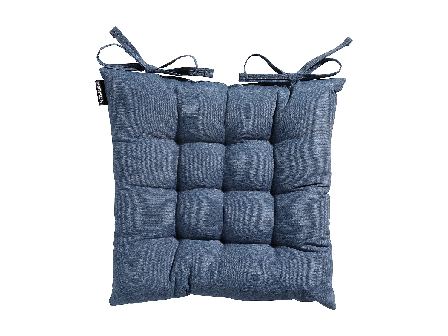 Coussin d'assise Tuscany Panama bleu saphir - Env. 46 x 46 cm - Lot de 4