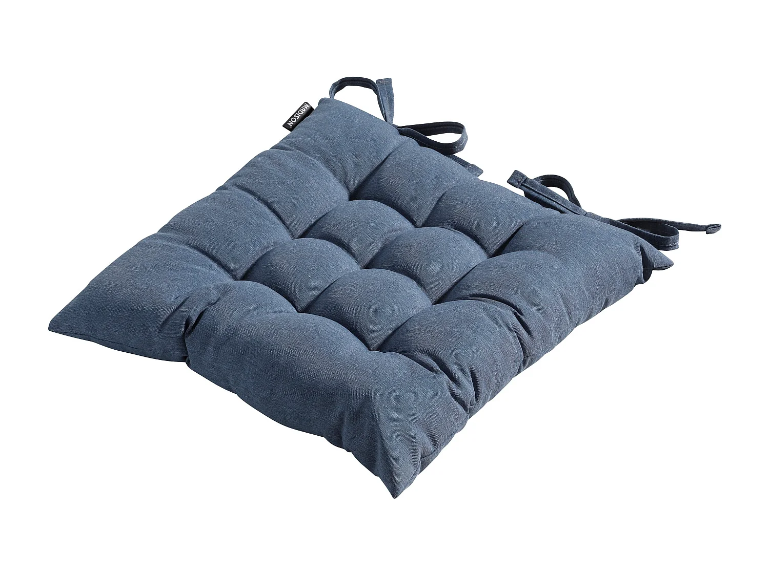 Coussin d'assise Tuscany Panama bleu saphir - Env. 46 x 46 cm - Lot de 4