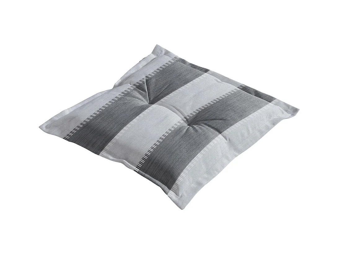 Coussin d'assise Banda gris - Environ 50 x 50 cm - Lot de 4