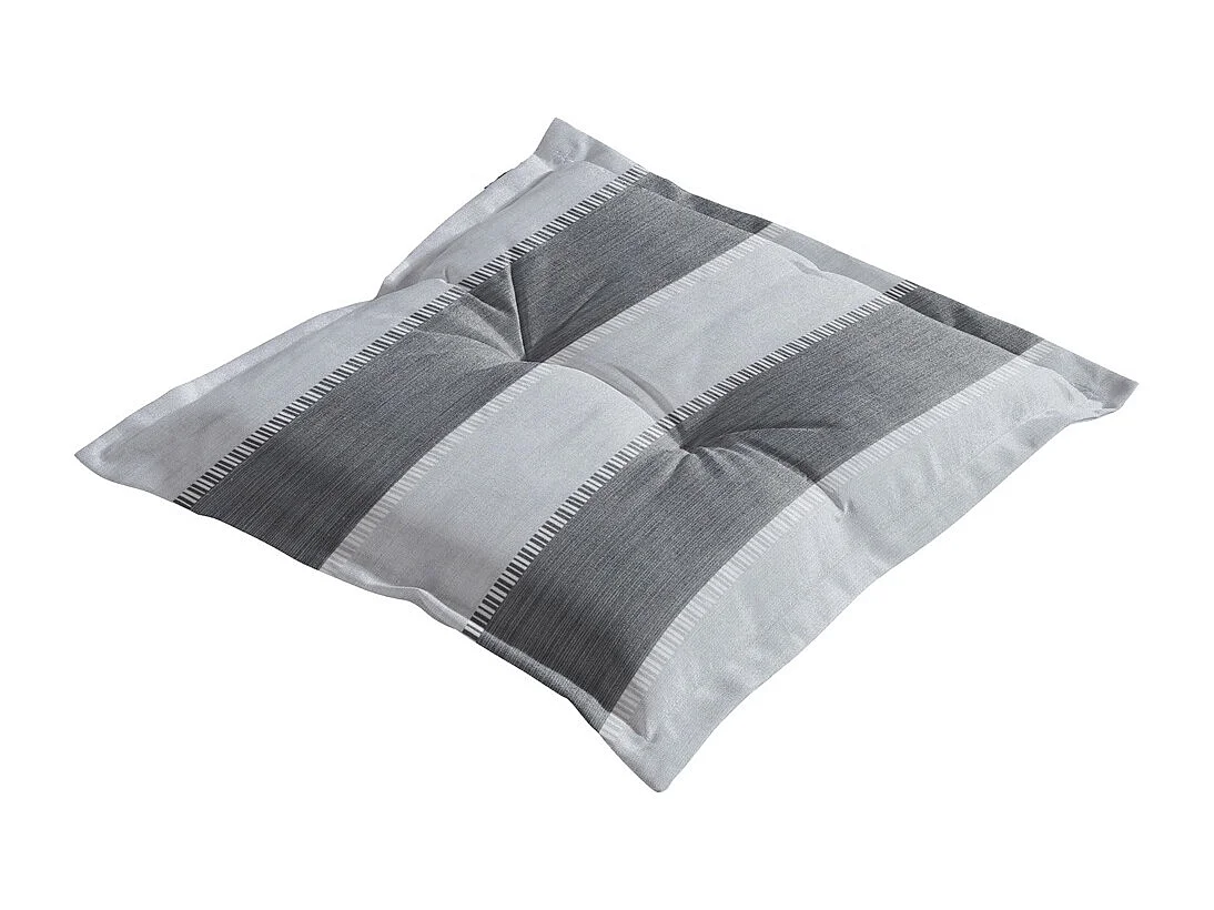 Coussin d'assise Banda gris - Environ 50 x 50 cm - Lot de 4