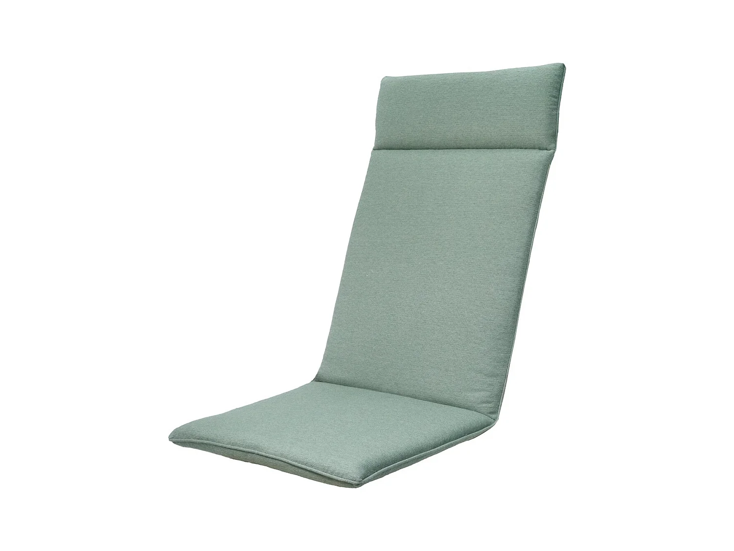 Coussin de chaise de jardin dossier haut Naples kaki - Environ 120 x 50 cm - Lot de 4