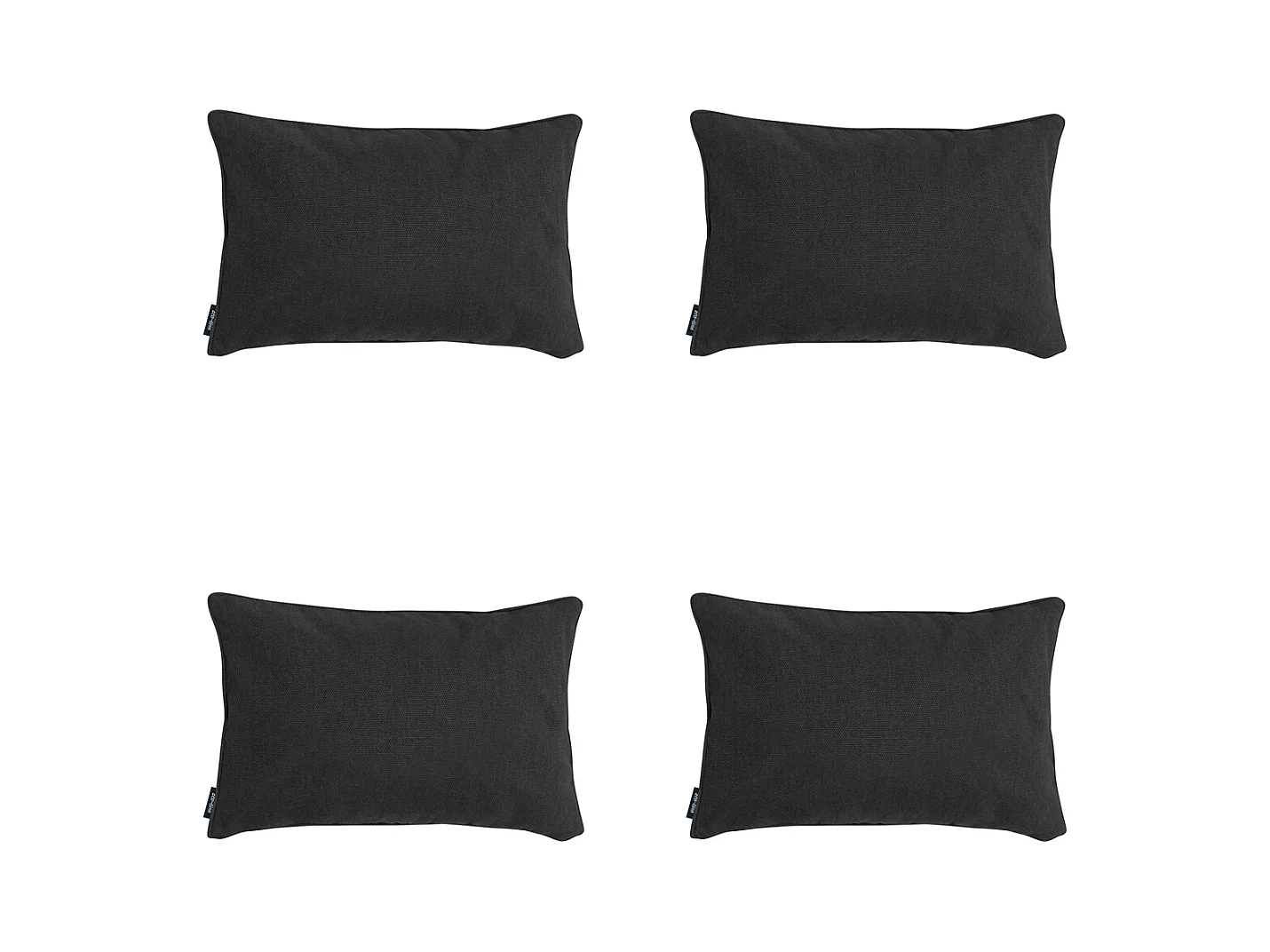 Coussin décoratif Toile noire éco+ - Env. 30x50 cm - Lot de 4