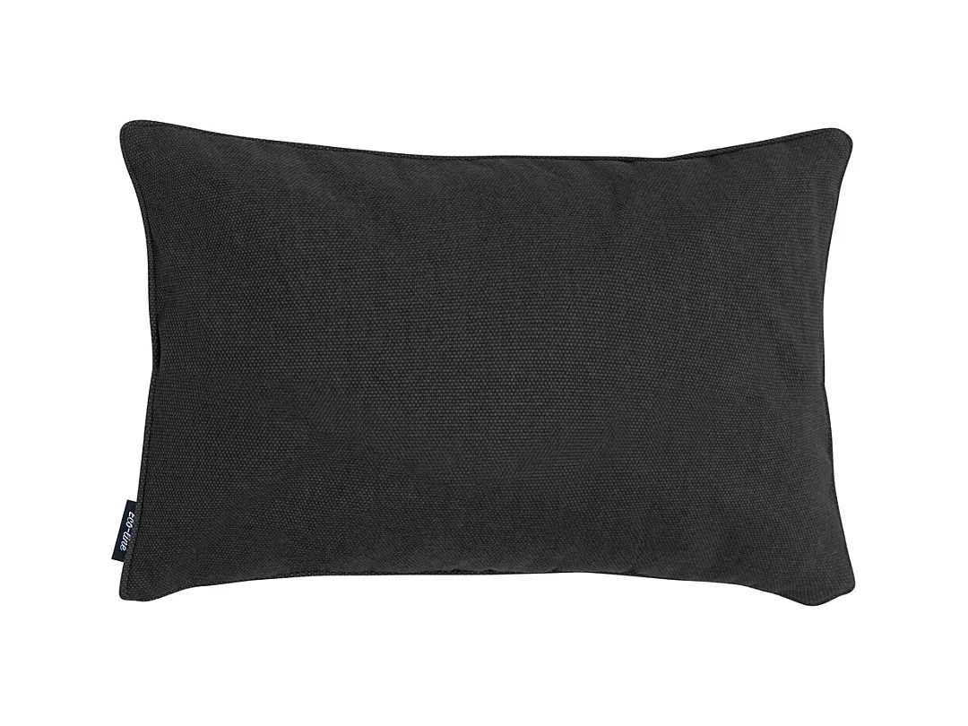 Coussin décoratif Toile noire éco+ - Env. 30x50 cm - Lot de 4