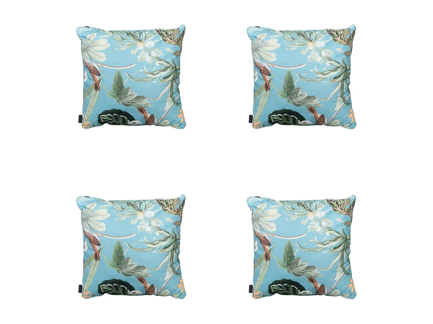 Sierkussen Grasse aqua - Ca. 50x50 cm - Set van 4