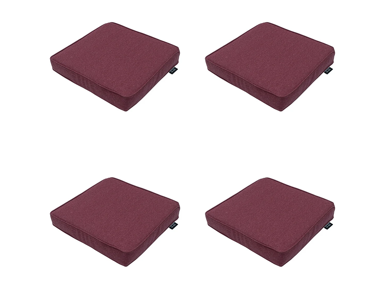 Zitkussen Bordeaux canvas eco+ - Ca. 40x40 cm - Set van 4