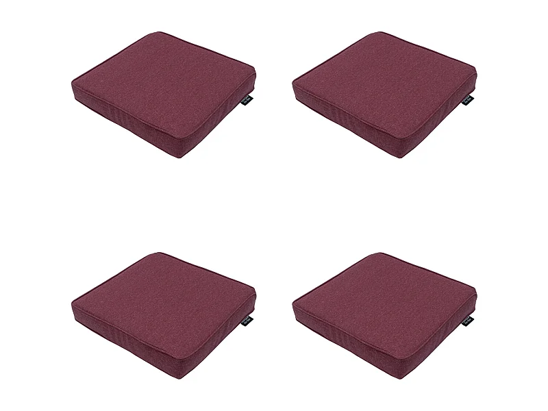 Zitkussen Bordeaux canvas eco+ - Ca. 40x40 cm - Set van 4