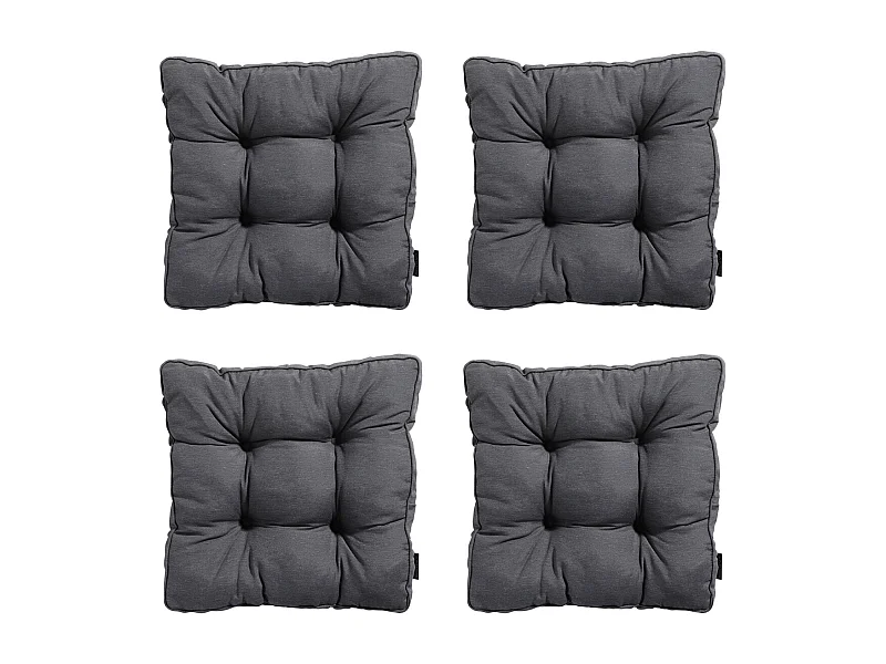 Sitzkissen Florance Panama grau - Ca. 47x47 cm - 4er Set