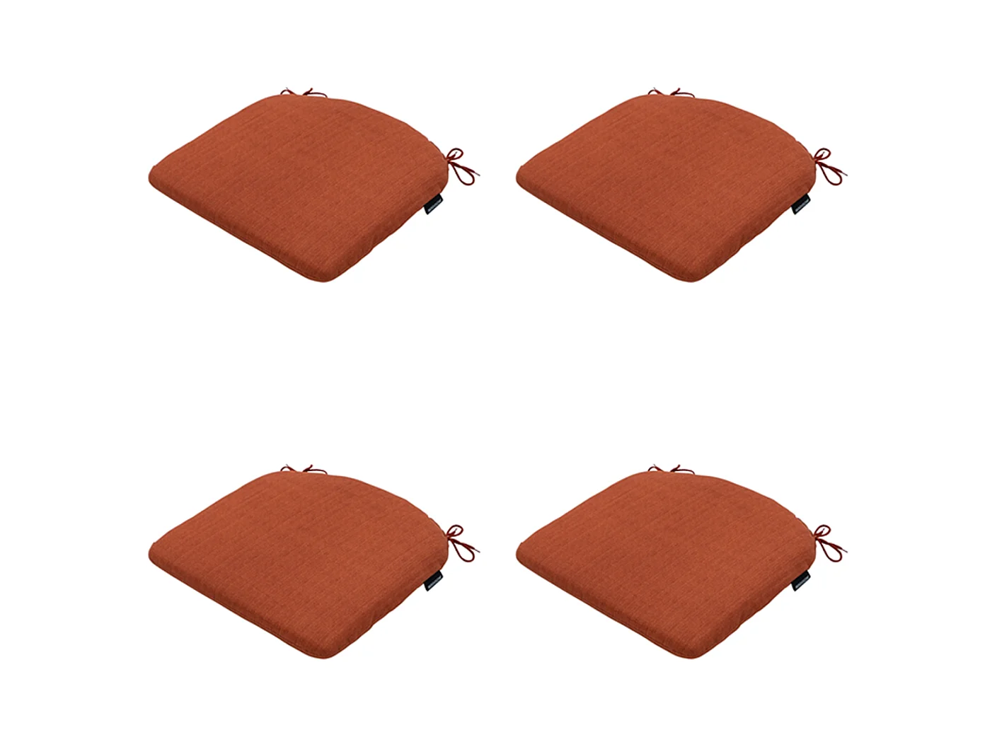 Coussin d'assise Basic Terra - Environ 46x48 cm - Lot de 4