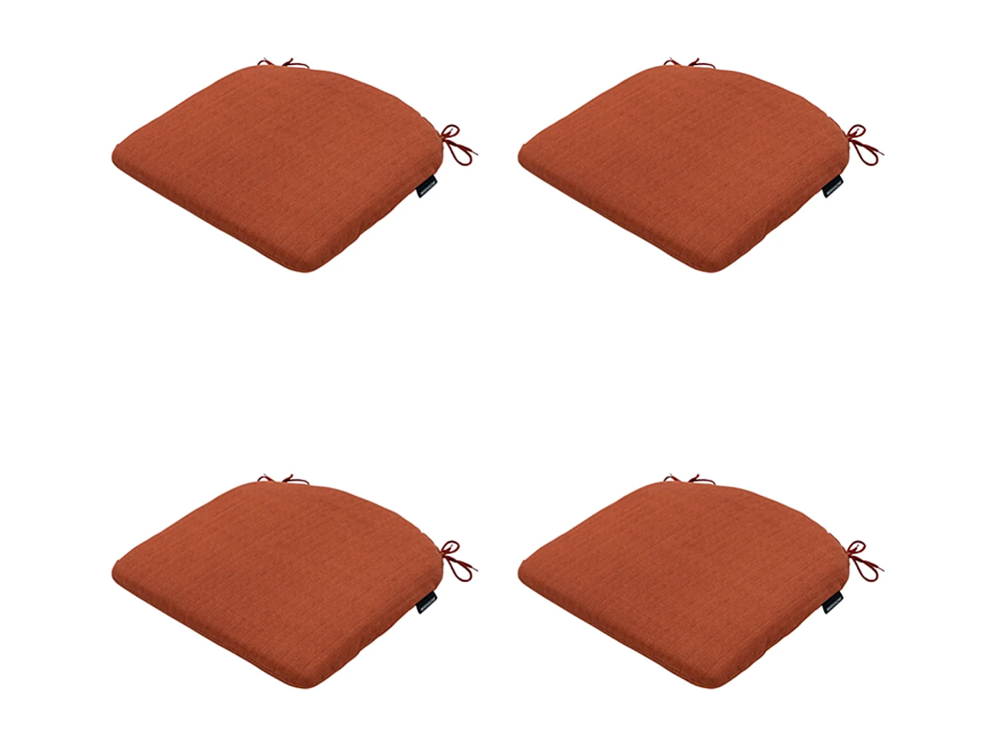 Coussin d'assise Basic Terra - Environ 46x48 cm - Lot de 4