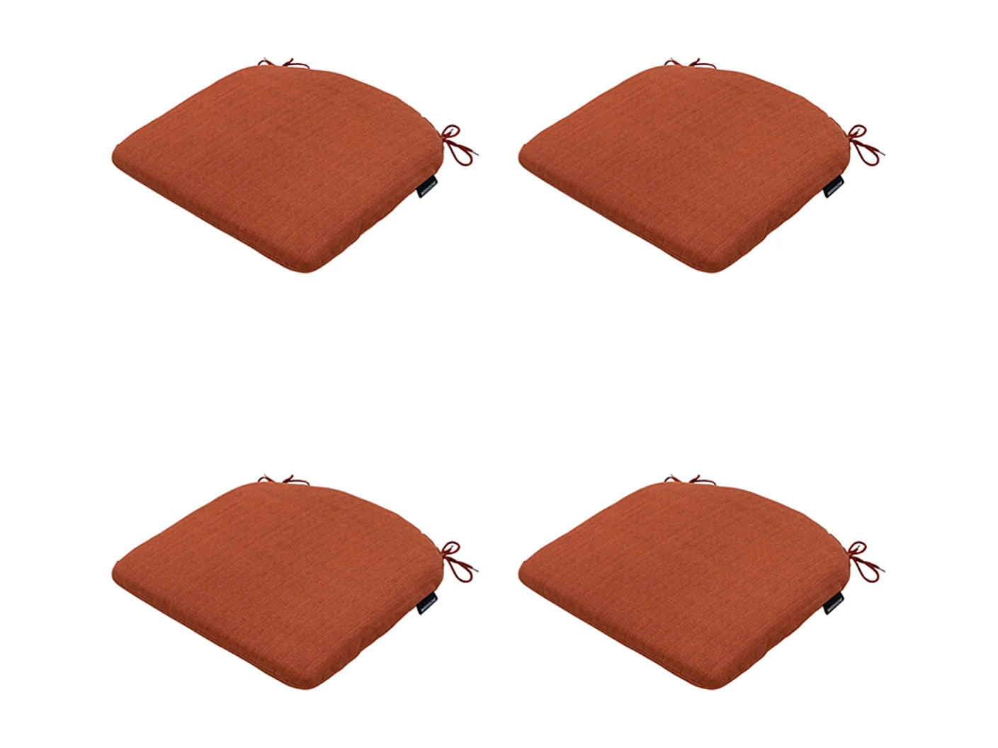 Coussin d'assise Basic Terra - Environ 46x48 cm - Lot de 4