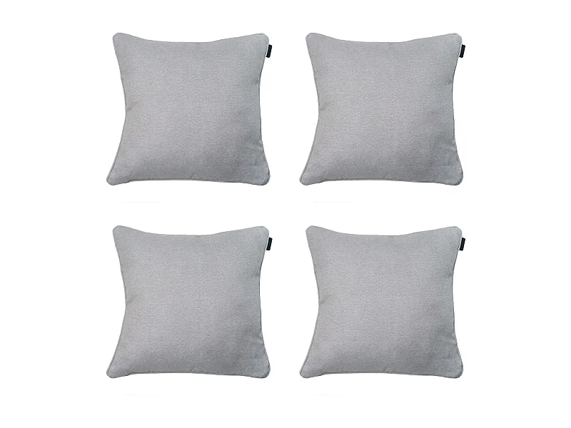 Coussin décoratif Naples gris - Environ 50x50 cm - Lot de 4