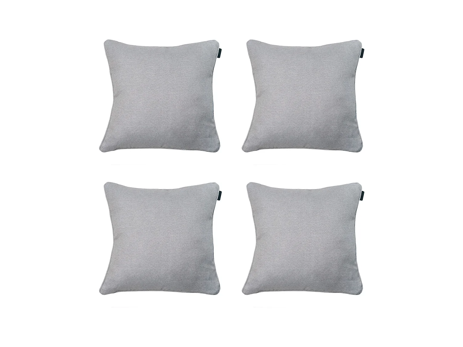 Coussin décoratif Naples gris - Environ 50x50 cm - Lot de 4