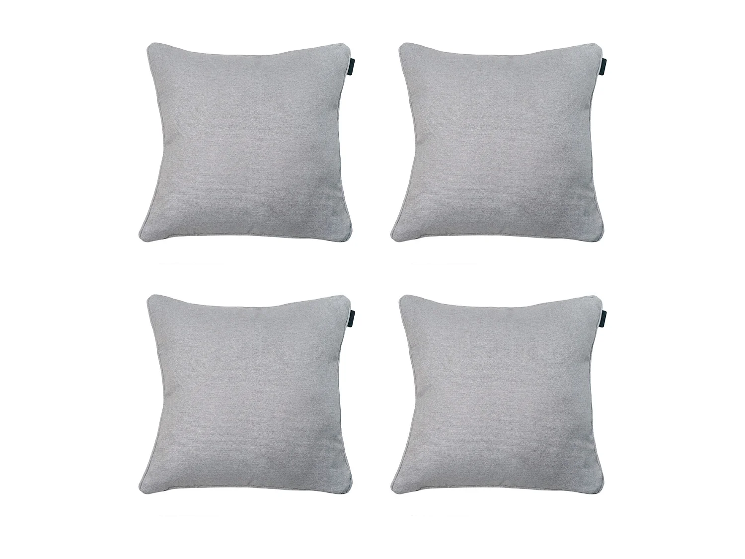 Coussin décoratif Naples gris - Environ 50x50 cm - Lot de 4