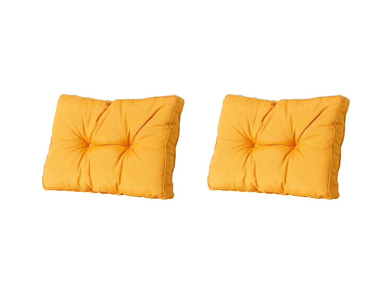 Coussin d'assise Florance Panama doré brillant - Env. 43 x 60 cm - Lot de 2