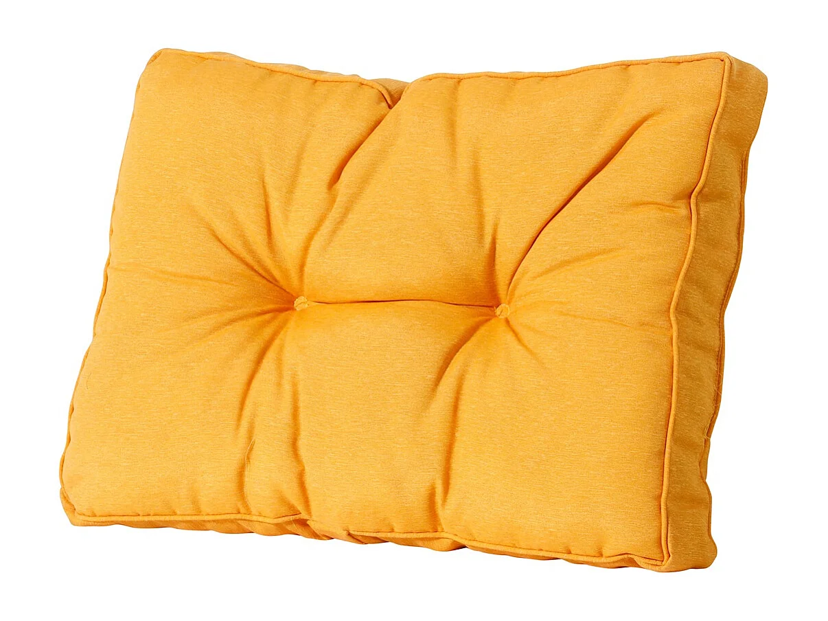 Coussin d'assise Florance Panama doré brillant - Env. 43 x 60 cm - Lot de 2
