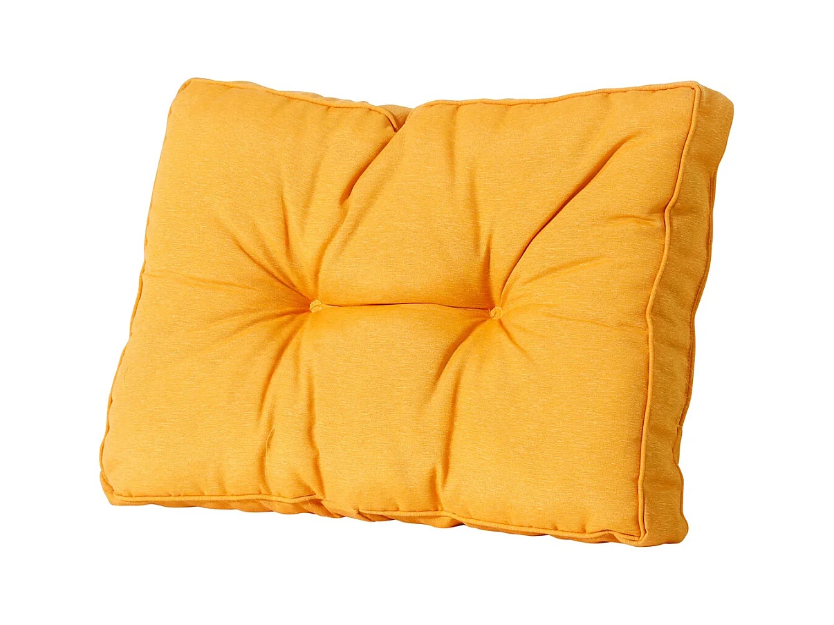 Coussin d'assise Florance Panama doré brillant - Env. 43 x 60 cm - Lot de 2