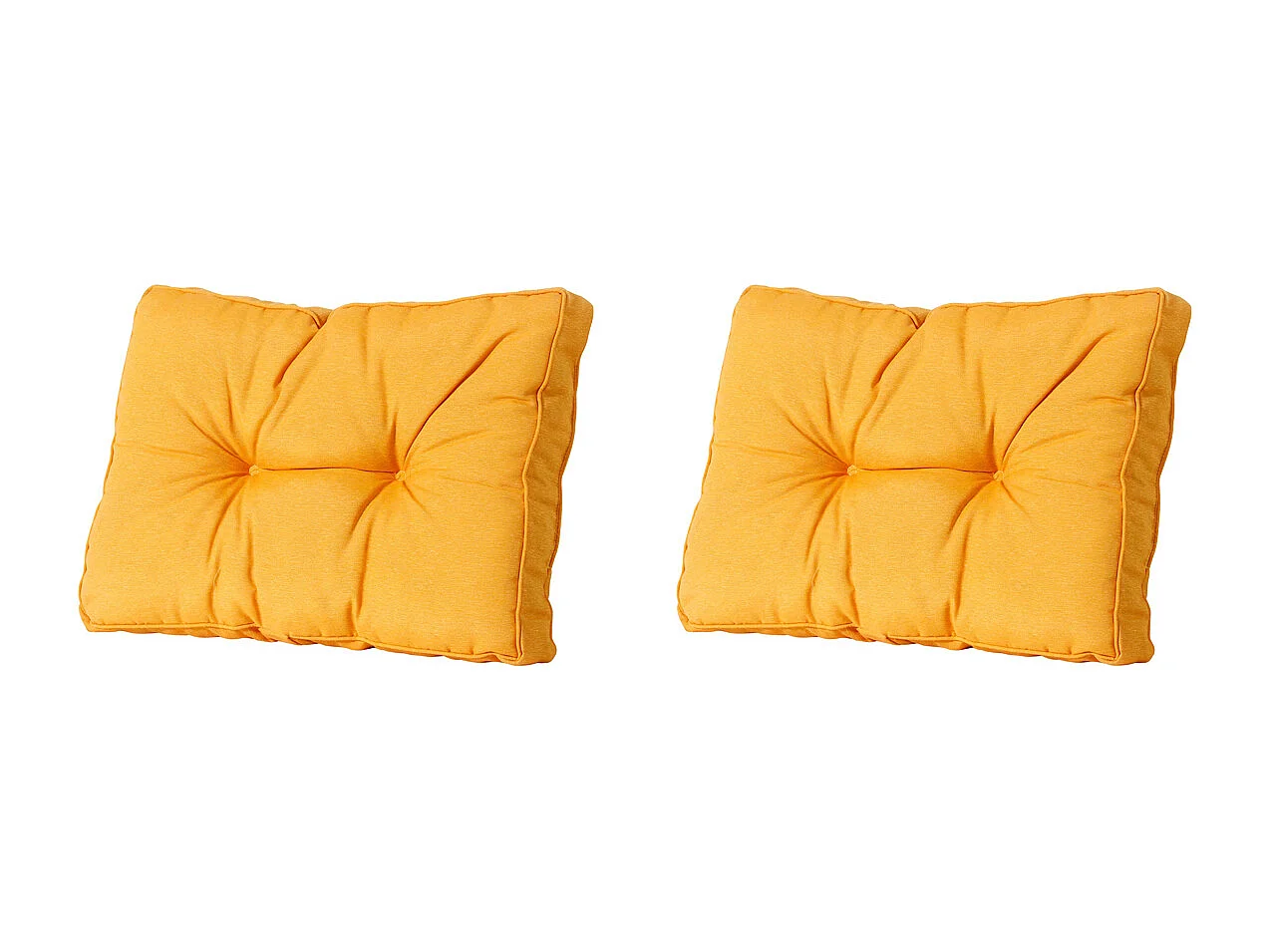 Coussin d'assise Florance Panama doré brillant - Env. 43 x 60 cm - Lot de 2