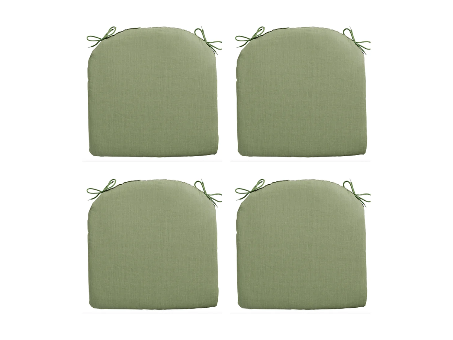 Coussin d'assise Basic vert - Environ 46x48 cm - Lot de 4