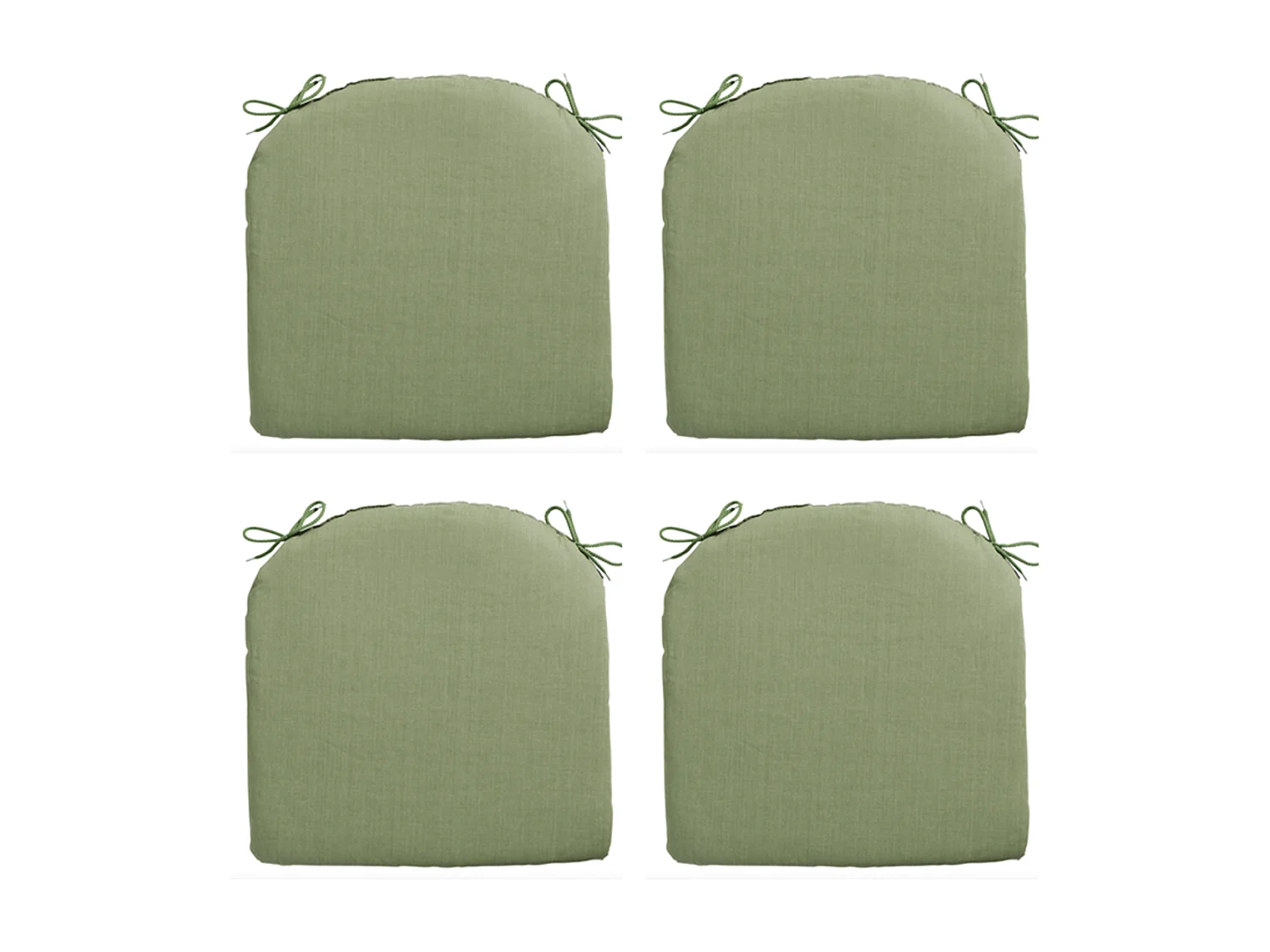 Coussin d'assise Basic vert - Environ 46x48 cm - Lot de 4