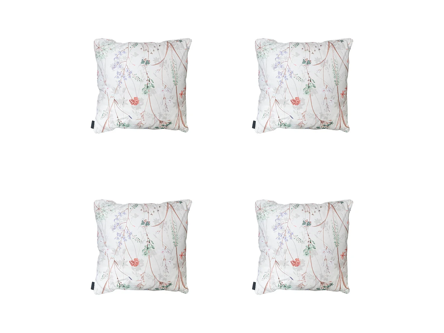 Coussin décoratif Donna en toile naturelle éco+ - Dimensions approximatives : 50 x 50 cm - Lot de 4