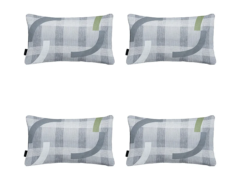 Coussin décoratif Tess sauge - Env. 30x50 cm - Lot de 4