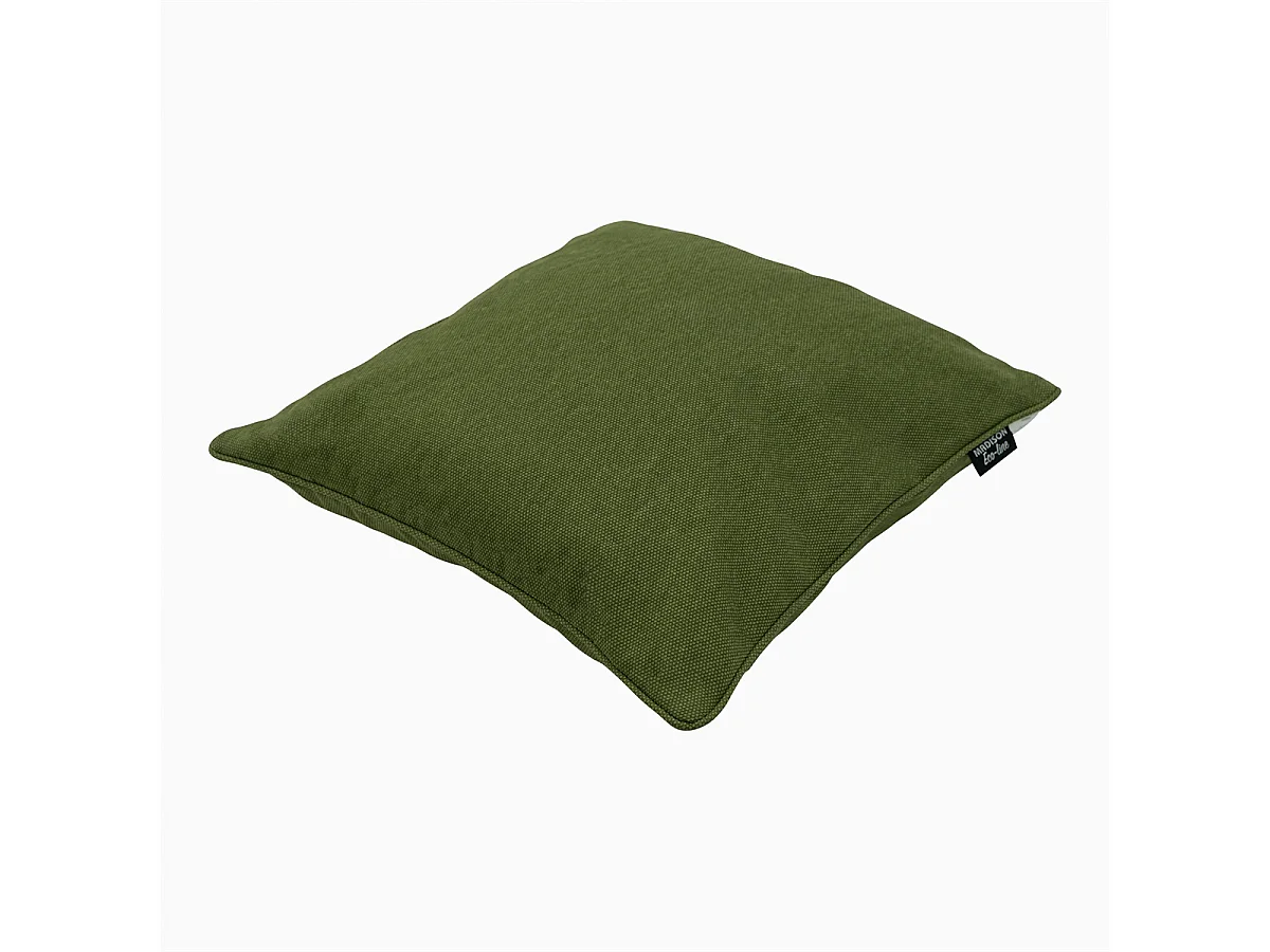 Coussin décoratif en toile éco+ vert mousse - Dimensions approximatives : 50 x 50 cm - Lot de 4