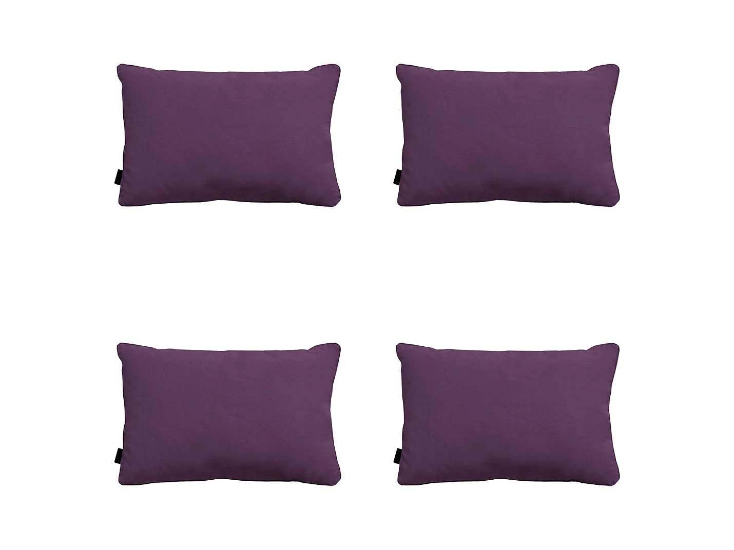 Coussin décoratif Panama violet - Env. 40x60 cm - Lot de 4