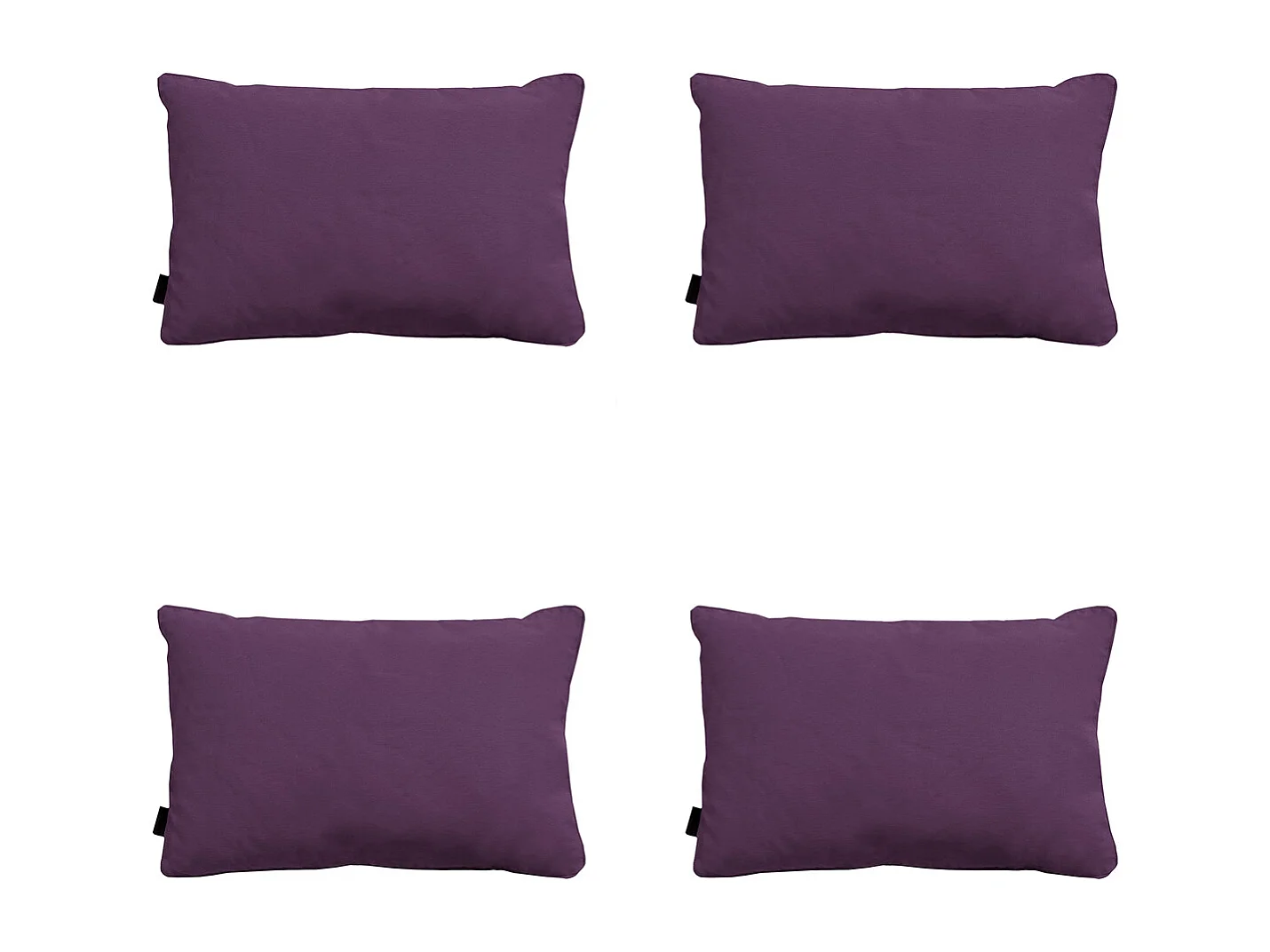 Coussin décoratif Panama violet - Env. 40x60 cm - Lot de 4