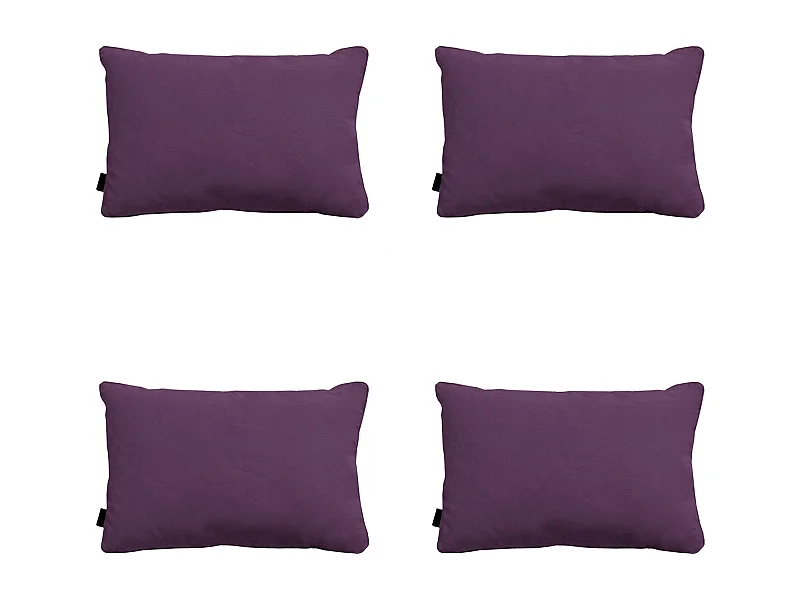 Coussin décoratif Panama violet - Env. 40x60 cm - Lot de 4