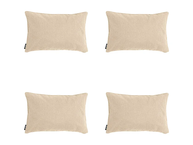 Dekokissen Beige Canvas eco+ - Ca. 30x50 cm - 4er Set