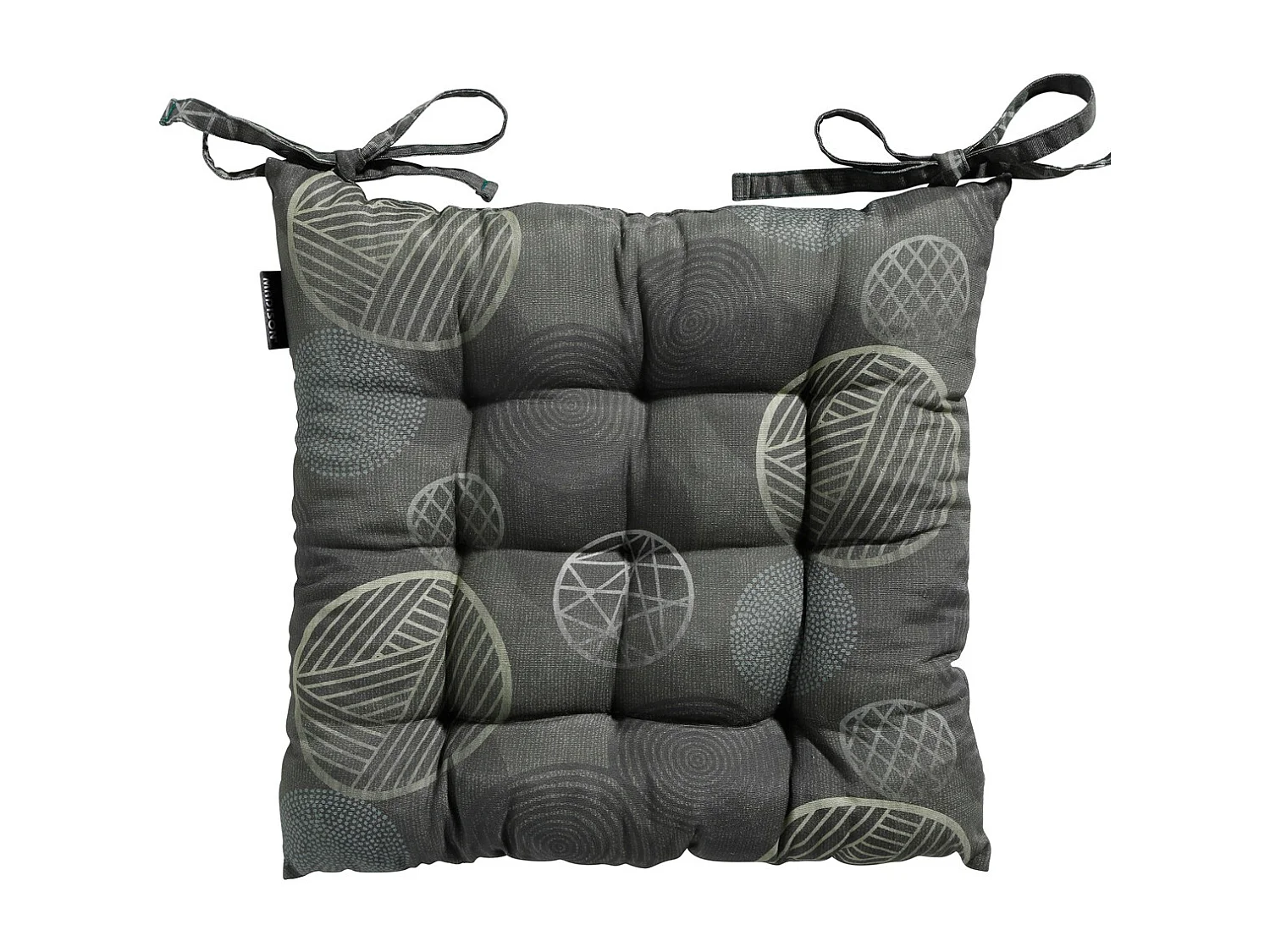 Coussin d'assise Tuscany Circle vert - Environ 46 x 46 cm - Lot de 4