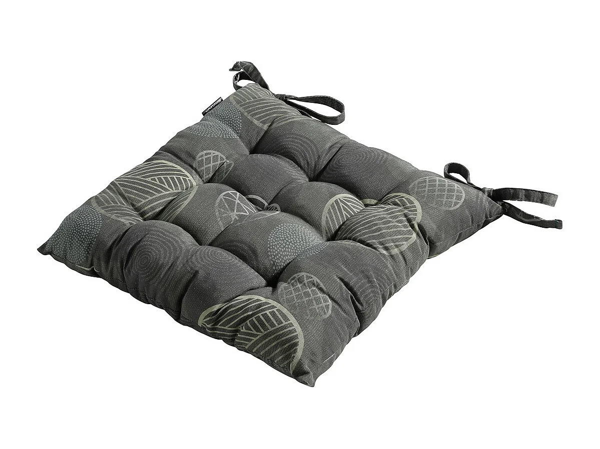 Coussin d'assise Tuscany Circle vert - Environ 46 x 46 cm - Lot de 4