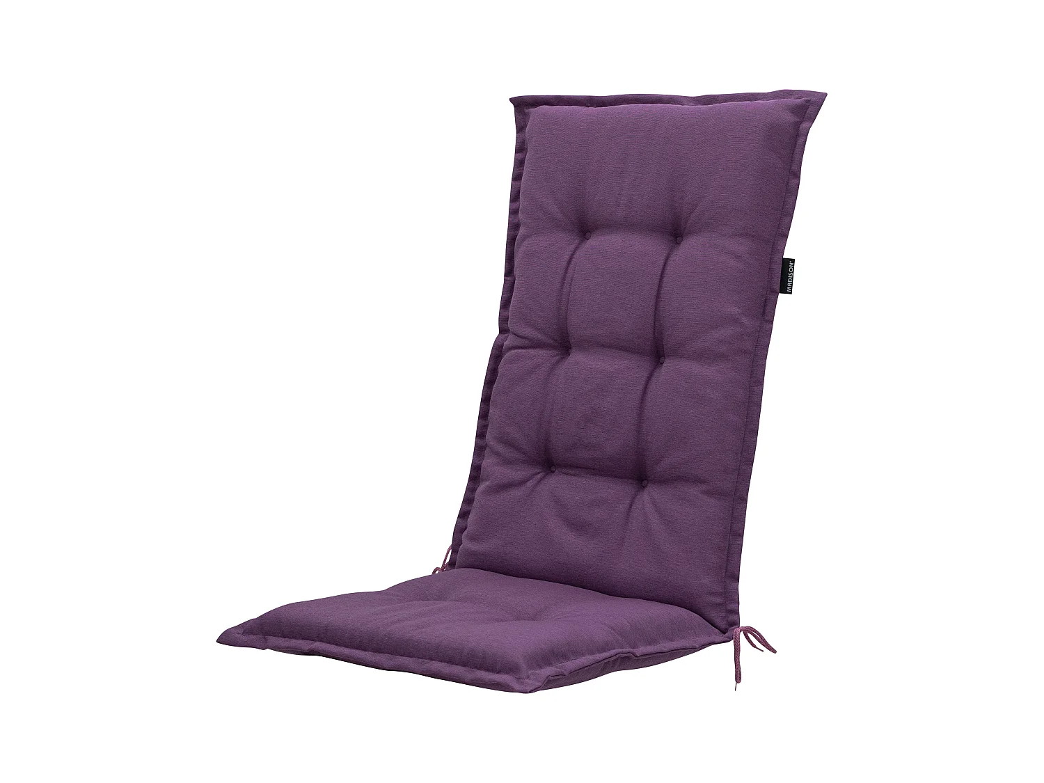 Coussin de chaise de jardin à dossier haut Panama violet - Environ 123 x 50 cm - Lot de 4