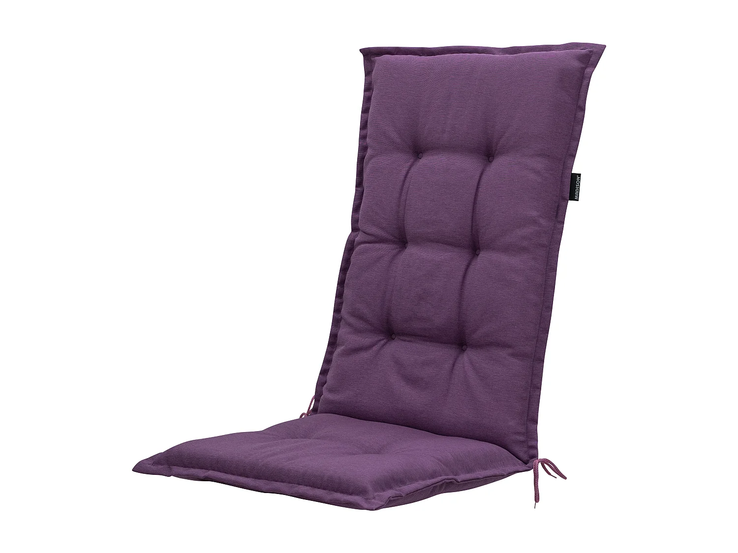Coussin de chaise de jardin à dossier haut Panama violet - Environ 123 x 50 cm - Lot de 4