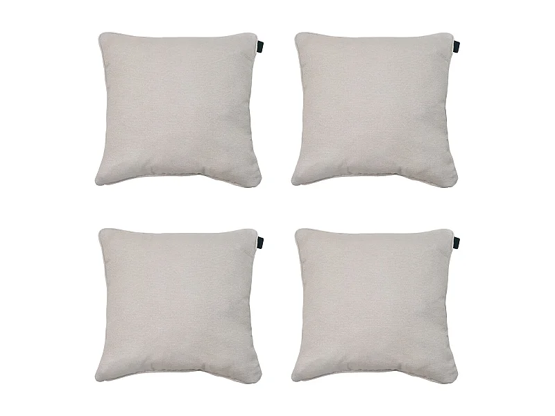 Coussin décoratif Naples taupe - Env. 50x50 cm - Lot de 4