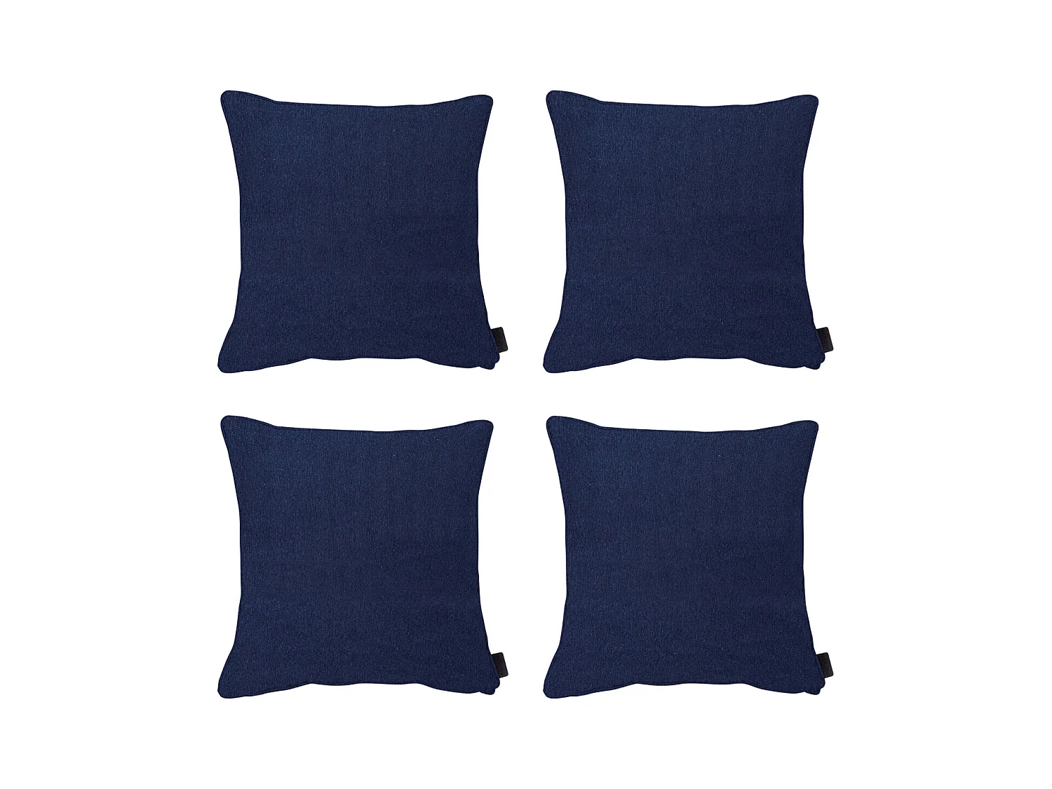 Coussin décoratif Panama indigo - Env. 60x60 cm - Lot de 4