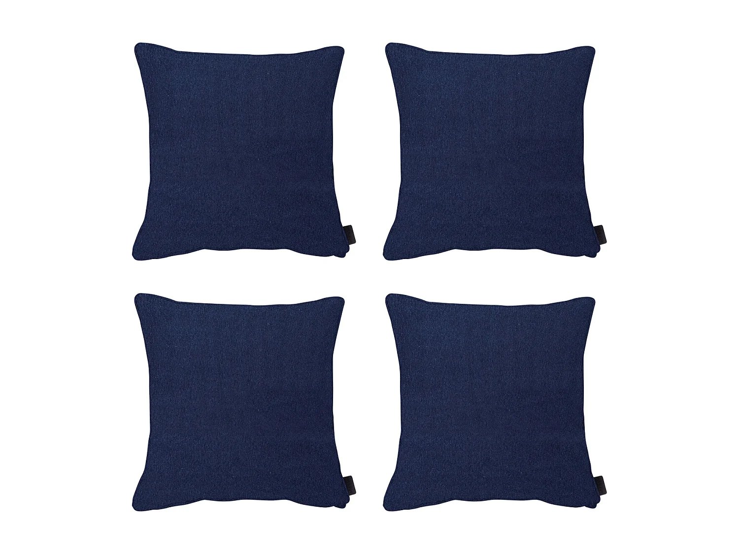 Coussin décoratif Panama indigo - Env. 60x60 cm - Lot de 4